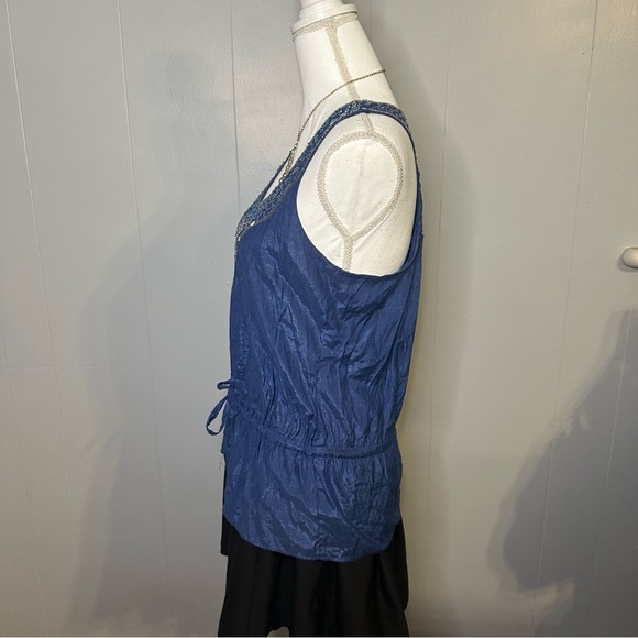 Forever 21 Blue Embellished Boho Top - Picture 3 of 6